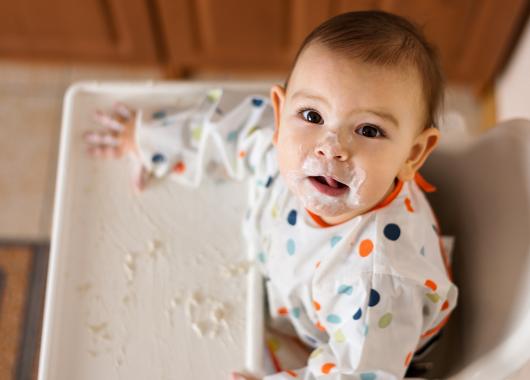 baby in highchair