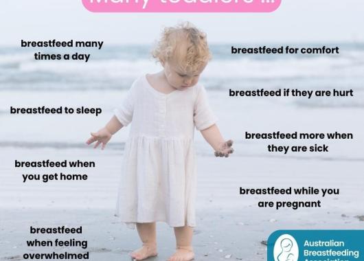 Many toddlers breastfeed for many reasons
