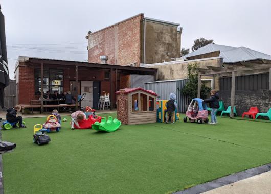 The back yard cafe - play area for toddlers/preschoolers with play equipment 