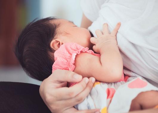 Baby breastfeeding