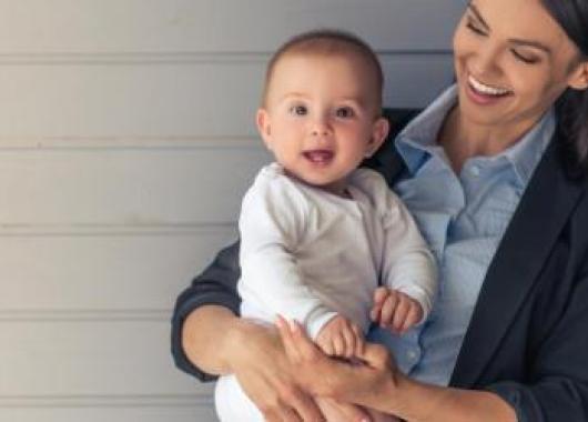 cute baby and mum