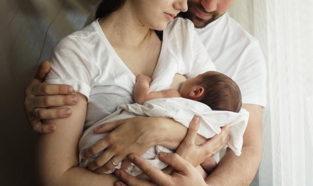 parents with new baby