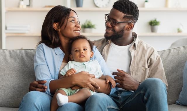 Couple with baby